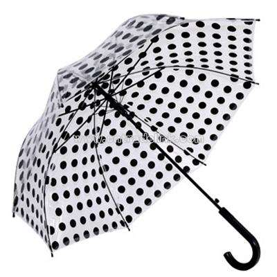 Polka Dots Clear PVC Umbrella