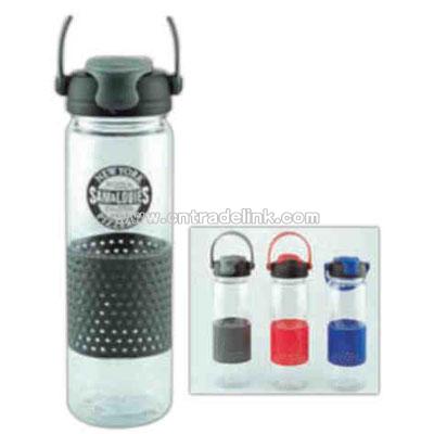 Polycarbonate 20 oz. sports bottle with mesh accent and handle