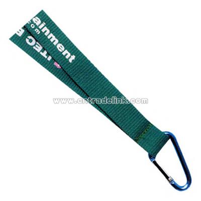 Polyester lanyard with a climber's hook