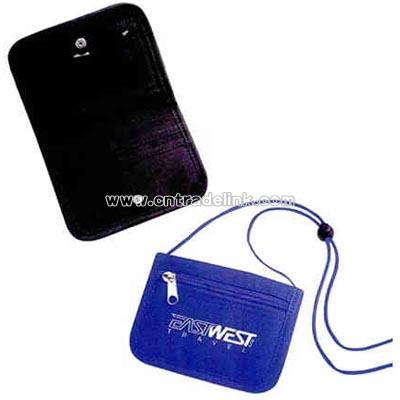 Polyester neck wallet