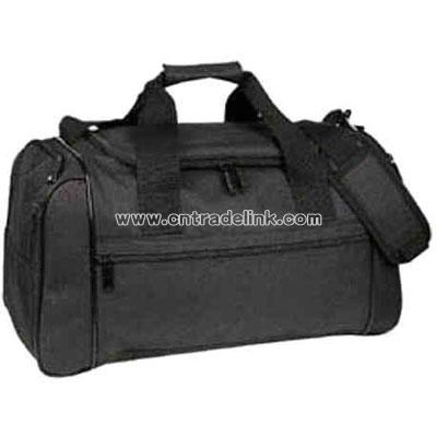 Polyester with heavy vinyl backing deluxe sports bag
