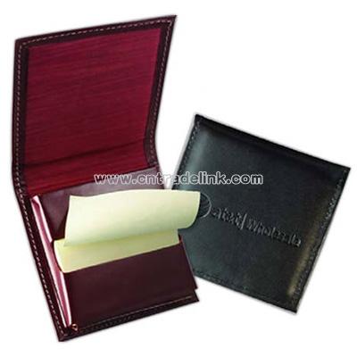 Pop-up oxford bonded leather note pad