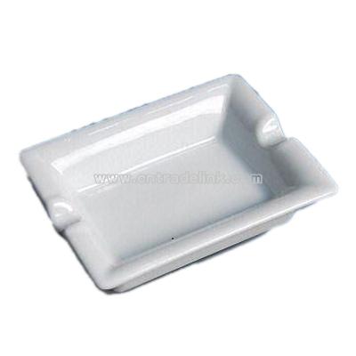 Porcelain Ashtray in Pure White Color