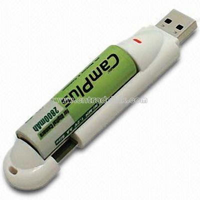 Portable USB AA/AAA Battery Charger for 1 Ni-Cd/Ni-MH Batteries