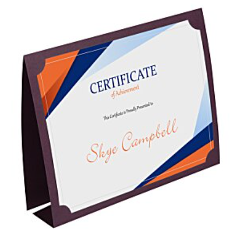 Portfolio Certificate Cover