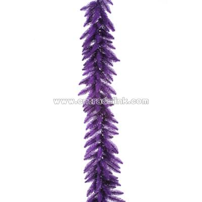 Pre-Lit 9-Foot Artificial Purple Ashley Garland