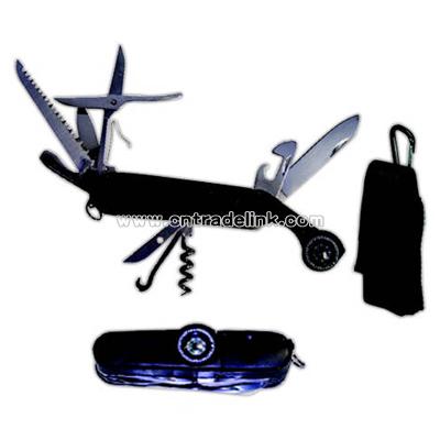Premium knife and compass with carabiner