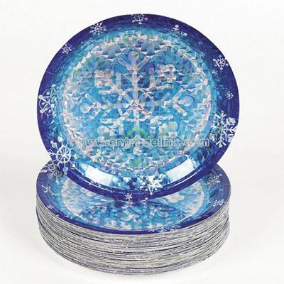 Prismatic Snowflake Dessert Plates