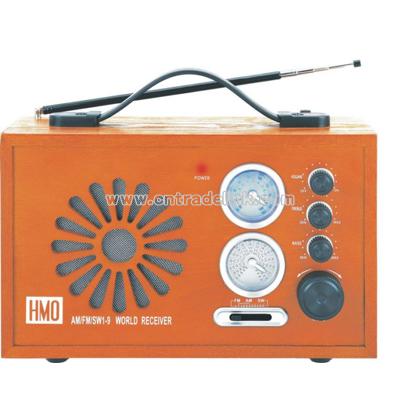 Professional Wooden Multi-Bands Portable Radio