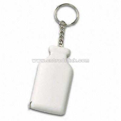 Promotional BMI Tape Measure in Bottle Shape with Keychain