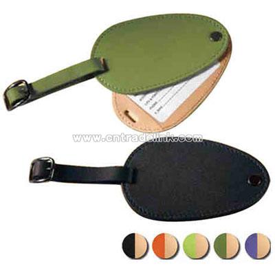 Promotional Blank Oval Shape Privacy Luggage Tag