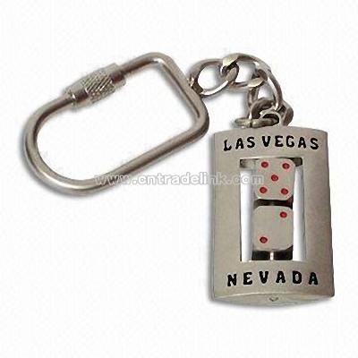 Promotional Poker Keychain with 2 Dices
