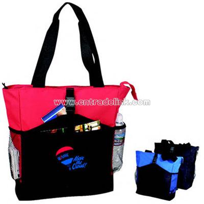 Promotional Polyester Zippered Tote Bag