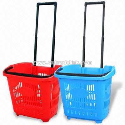 Pull Handle Shopping Basket/Cart