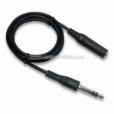RCA Cables 6.35mm stereo plug to 6.35mm stereo jack