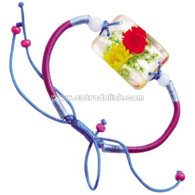 Real Flower Crystal Bracelet
