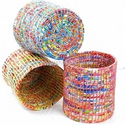 Recycled Plastic Waste Basket - Made of Trash