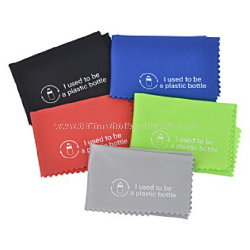Recycled Polyester Cleaning Cloth in Printed Pouch