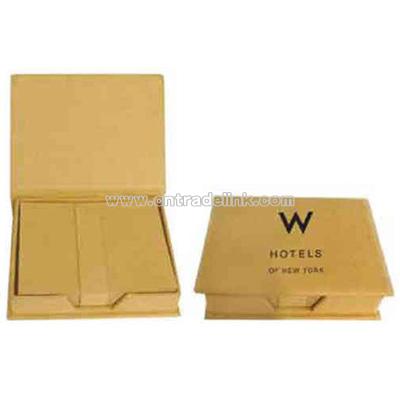 Recycled memo pad with 100 sheets of recycled memo paper.