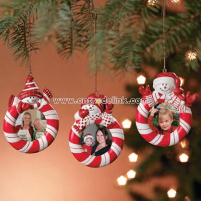 Red And White Snowman Ornaments