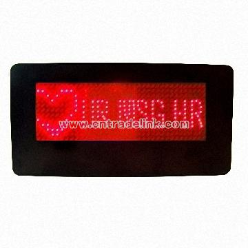 Red LED Name Badge