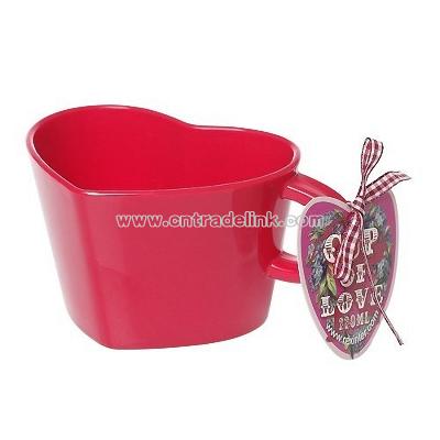 Red Love Heart Shape Cup