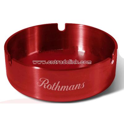 Red Metal Table Ashtray
