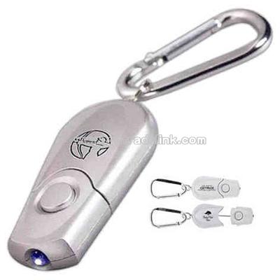 Retractable LED key light with carabiner