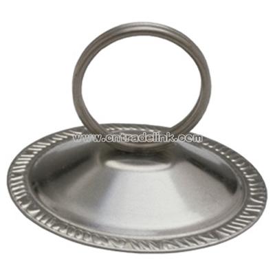 Ring style card holder stainless steel