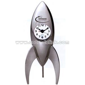 Rocket shaped analog clock