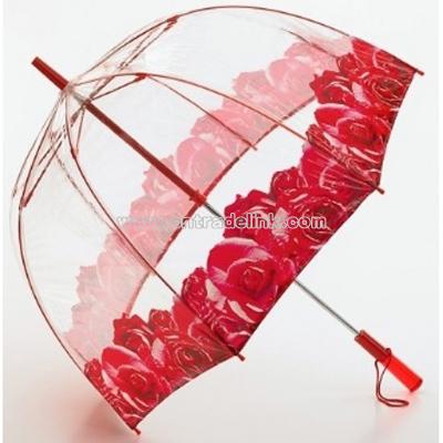 Rose Trim Bubble Umbrella