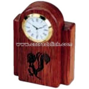 Rosewood desk clock