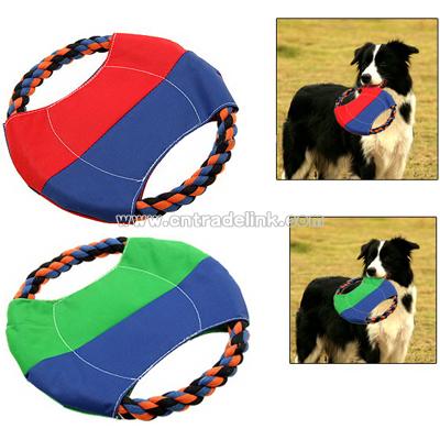 Round Dog Puppy Pet Training Catching Frisbee Flying Toy