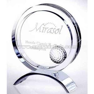 Round crystal award