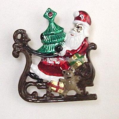 SANTA ON SLEIGH SLIDE WITH COLOR