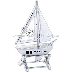 Sailboat clock on stand