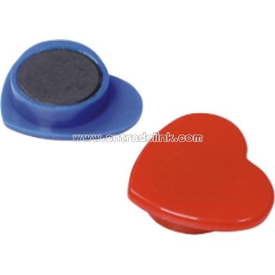 School Supply heart shaped magnetic button