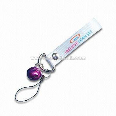 Short Strap Lanyard with Metal Ring and Mobile Phone String