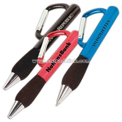 Short metal carabiner pen