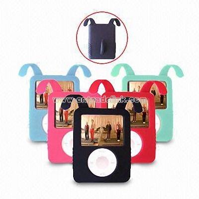 Silicone Gel Cover for iPod Nano III with Transparent Keypad Window