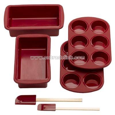 Silicone Solutions Red Bread Baking Set