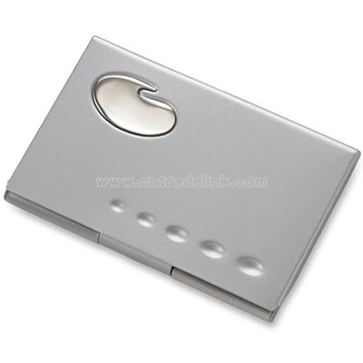 Silver Business Card Case w/ Plate