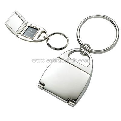 Silver Purse Key Chain with Photo Frame