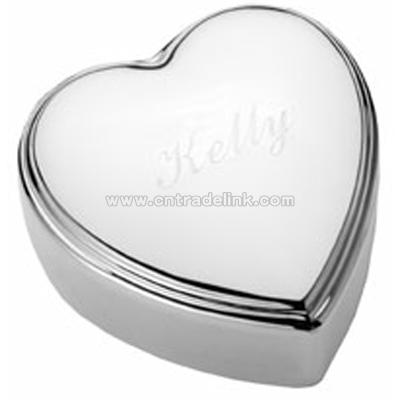 Silver-plated Heart Jewelry Box