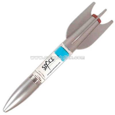Slim light up rocket shape ballpoint pen