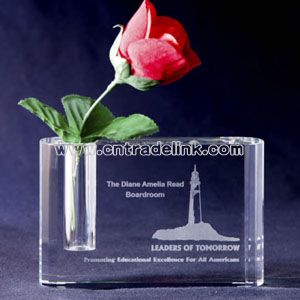 Small - Optical crystal bud vase