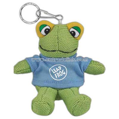 Small stuffed plush Felix frog with key ring
