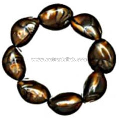 Small topez chocolate marble bracelet