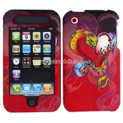 Snake Tattoo Design Executive Leather Case for Apple iPhone 3G/ 3GS