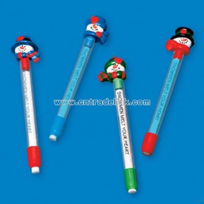 Snowman Eraser Sticks